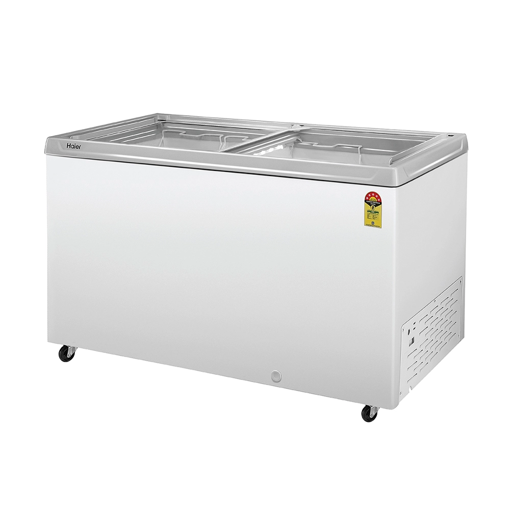 Haier 400 L Glass Top Freezer with LED & 4 Years Warranty, 5 STAR